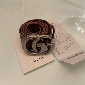 Gucci Leather belt with Double G